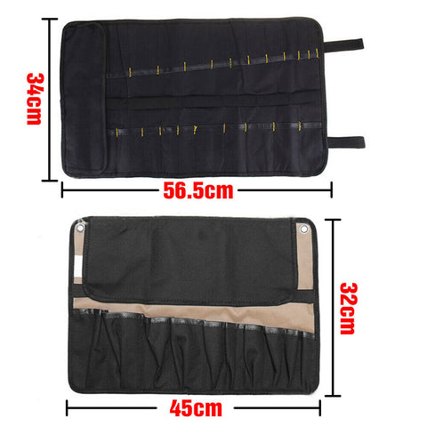 10/22 Slot Chef Knife Bag Carry Roll With Handles Kitchen Portable Storage Bag