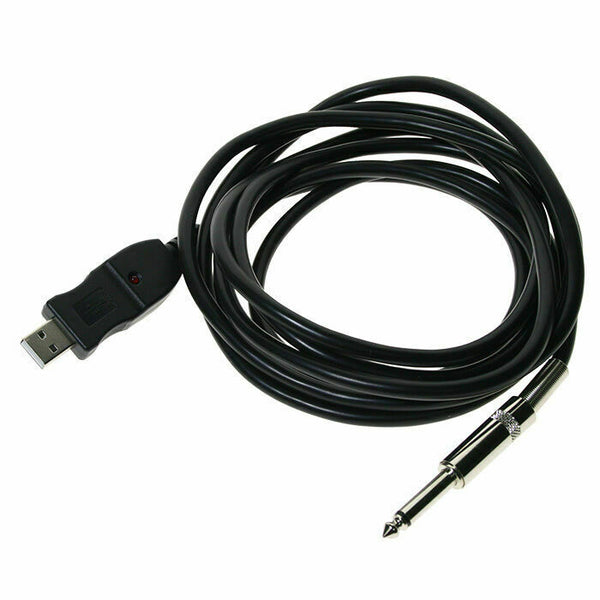 3M 1/4in Guitar Bass Keyboard to USB Interface Link Cable for PC / Mac Recording