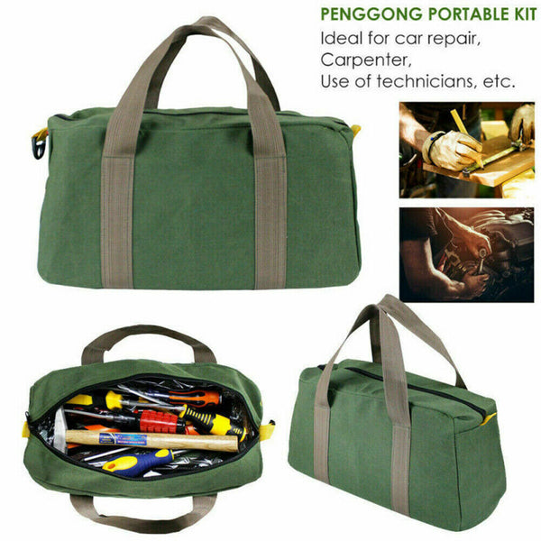 Waterproof Canvas Storage Hand Tool Bag Portable Toolkit Case Heavy Duty Pouch