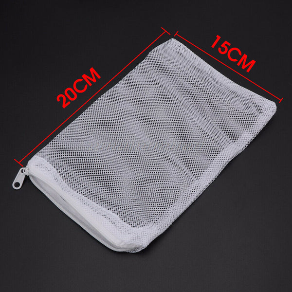 1/5PCS Nylon Mesh Aquarium Fish Tank Pond Filter Supplies Media Zip Net Bag Tool