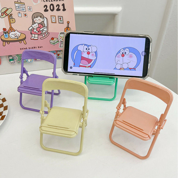 Cute Chair Shape Portable Mobile Phone Holder Smartphone Desktop Brackets AU