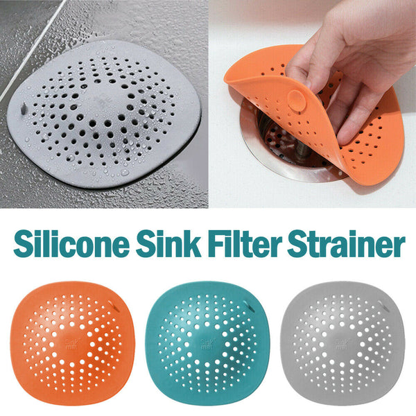 Silicone Sink Filter Strainer Drain Stopper Waste Hair Kitchen bathroom Plug