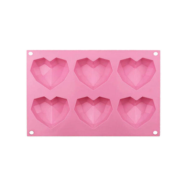 3D Love Heart Shaped Silicone Mould Bakeware Chocolate Cake Ice Baking Mold DIY