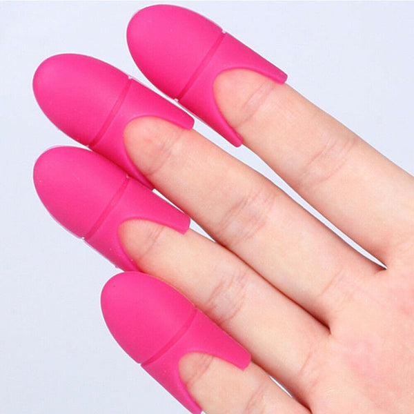 10PCS Nail Art Silicone UV Gel Polish Remover Wraps Soak Off Cap Clip Tools