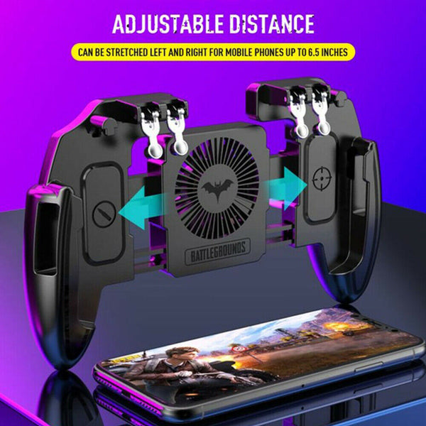 Six-Finger Mobile Phone Controller Cooling Fan Joystick Gamepad For PUBG Game AU