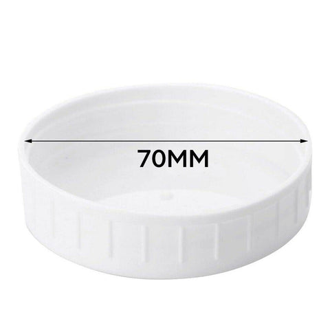 5-50PC Kitchen Jar Lids Unlined Ribbed Plastic Cup Lids Leakproof Bottle Caps AU