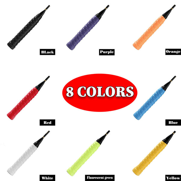 8x Anti-slip Badminton Tennis Racket Over Grip Tape Squash Racquet Rod Sweatband