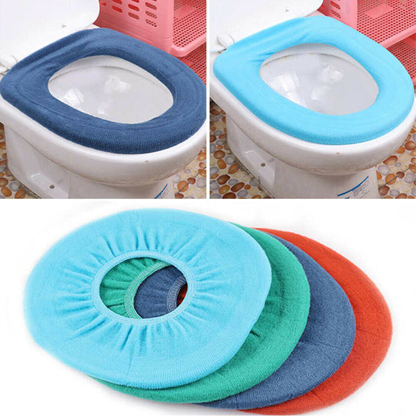 2X Bathroom Toilet Seat Closestool Washable Soft Warmer Cushion Mat Pad Cover AU