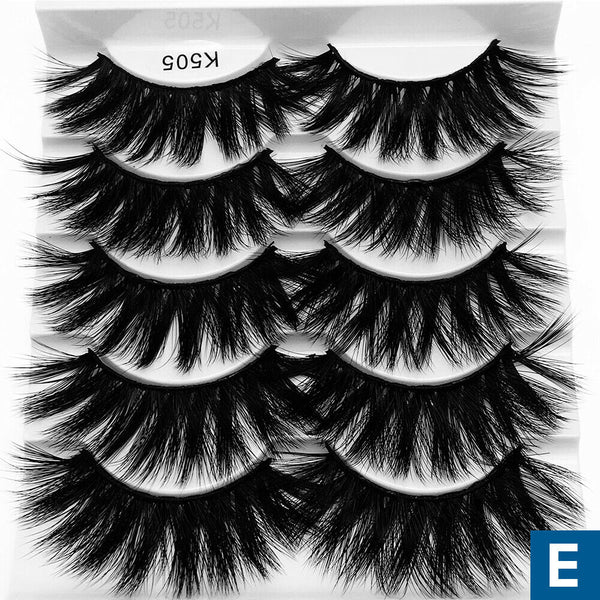 5/10Pairs 3D Mink Natural Thick False Eyelashes Eye Lashes Makeup Extension Hot