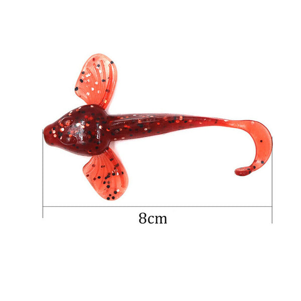 6 PCS Soft Plastic Fishing Lure Tackle Paddle TAIL FLATHEAD Bream Bass Cod Lures