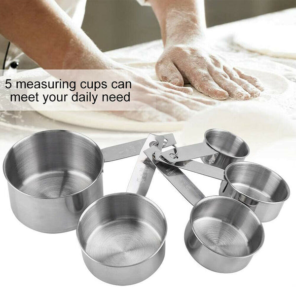 Stainless Steel Measuring Cups and Spoons Set Kitchen Baking Gadget Tools