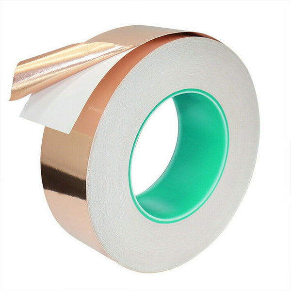 Double Sided Copper Foil Tape 10m x 50mm EMI Shielding Conductive Adhesive Tapes