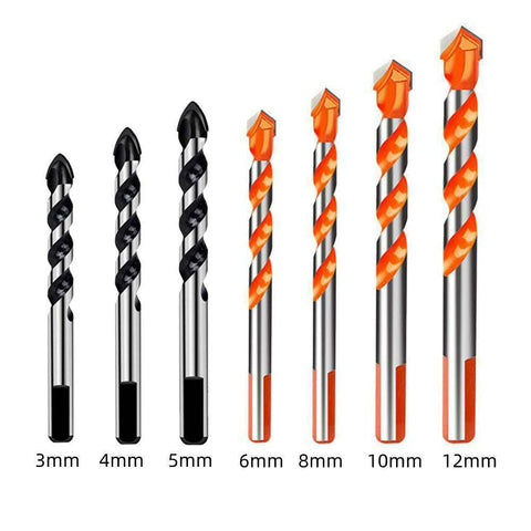 7PCS For Porcelain Ceramic Tile Concrete Brick Glass Tungsten Carbide Drill Bits