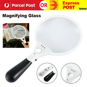 25Times Magnifier Extra Large Handheld Reading Magnifying Glass with 3LED Lights