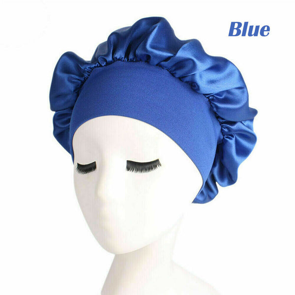 Women's Sleep Hair Hat Care Elastic Satin/Silk Sleeping Bonnet Night Soft Cap