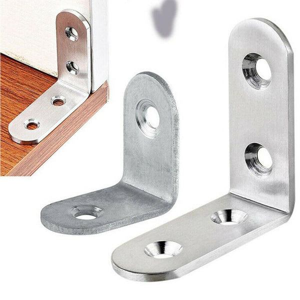 10/20PC Stainless steel Corner Brackets Angle Bracket Corner Brace Joint L Shape