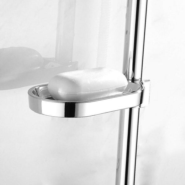 Adjustable Rail Slide Bathroom Bath Shower Soap Dishes Holder For 25 mm Home