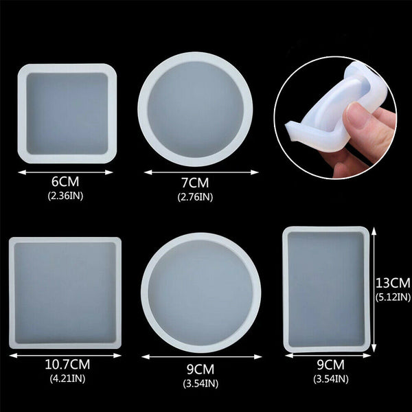 6 Styles Silicone Mold Making Jewelry DIY Polymer Clay Resin Casting Craft Mould