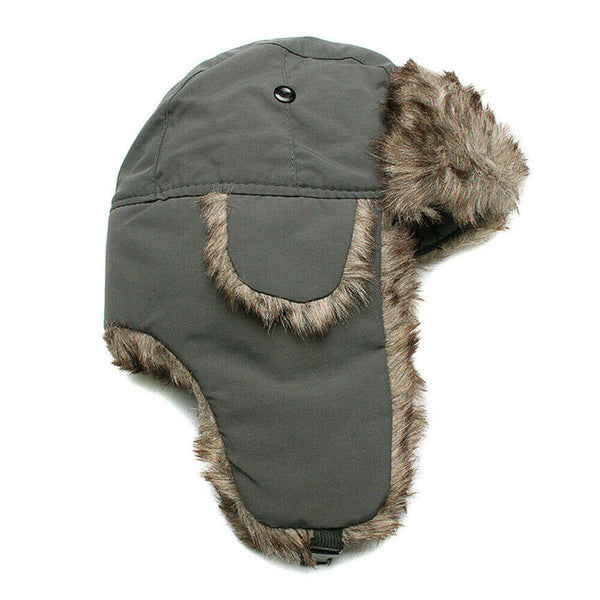 Winter Mens Ushanka Trapper Hat Russian Trooper Ear Flap Cap Earflap