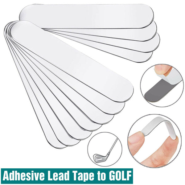 10 Adhesive Lead Tape Strips Add Power Weight To GOLF CLUB Tennis Racket