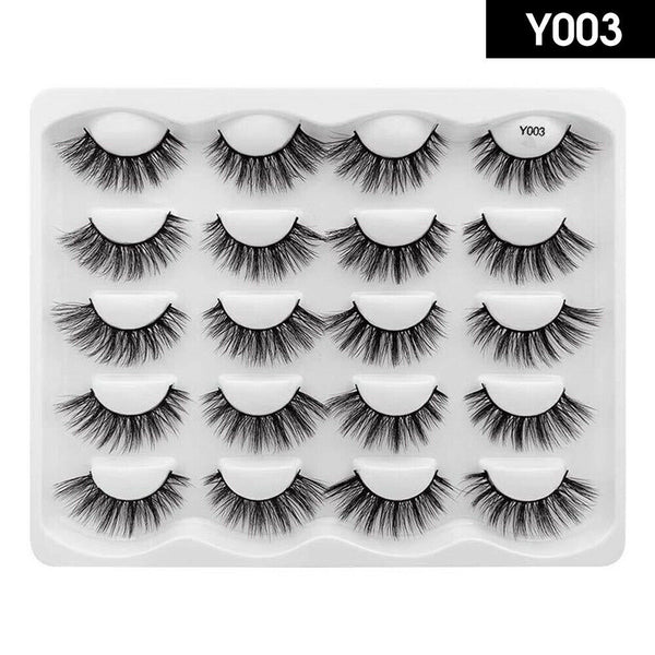 5/10Pairs 3D Mink Natural Thick False Eyelashes Eye Lashes Makeup Extension Hot