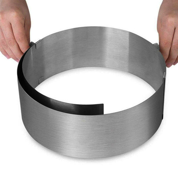 1PC Adjustable Stainless Steel Round Mould DIY Pastry Ring Tool For Mousse Cake