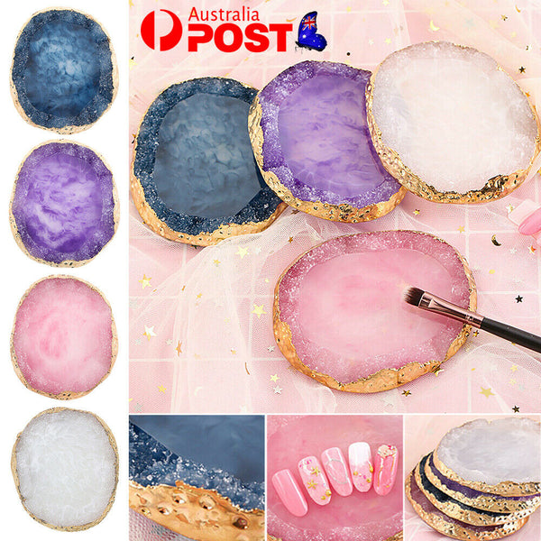 Colorful Resin Painting Gel Palette Nail Art Polish Agate Mix Stirring Plate