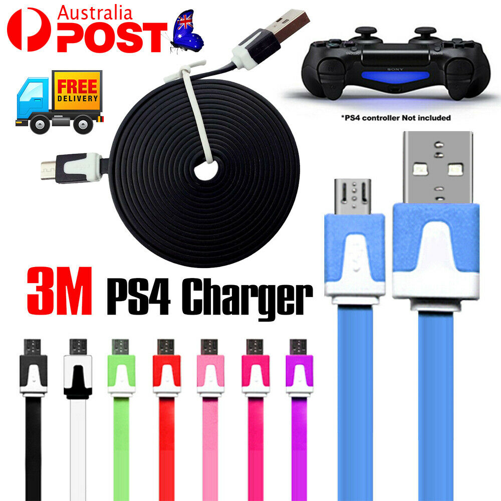 USB Charging Charge Charger Power Cable For Play Station 4 PS4 Controller 3M New