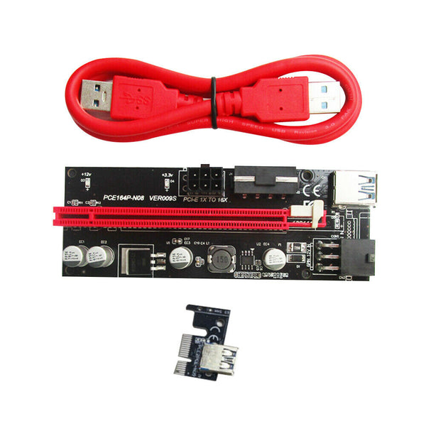 1/2pcs 60cm VER009S PCI-E Riser Card PCIe 1x to 16x USB 3.0 Data Cable Bitcoin