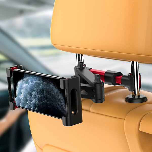 Extendable Foldable Headrest Mount Holder Metal Car Seat For iPhone iPad Tablet