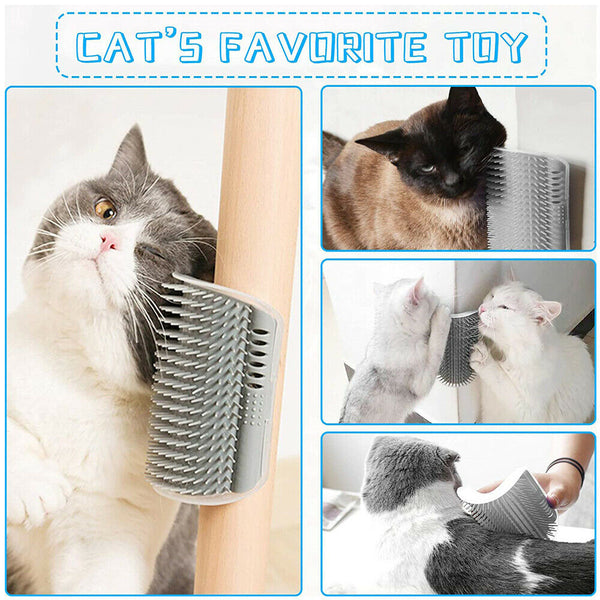 Cat Self Massage Scratcher Brush Comb Wall Corner Cat Scratching Post Comb Toy