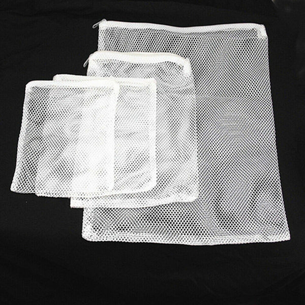 1/5PCS Nylon Mesh Aquarium Fish Tank Pond Filter Supplies Media Zip Net Bag Tool