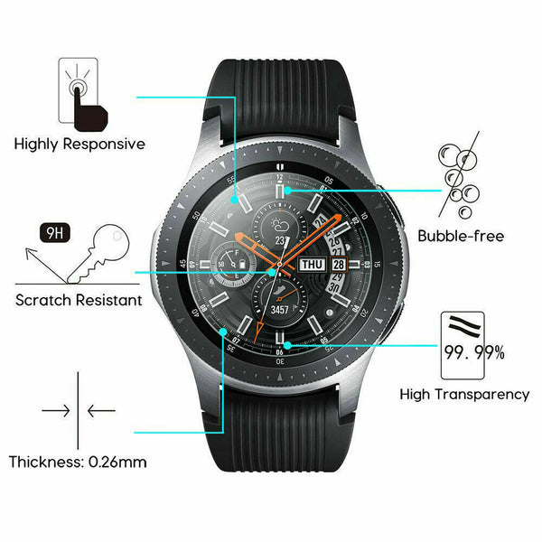 2x Samsung Galaxy Gear Watch 46/42mm S2 S3 Tempered Glass Screen Protector