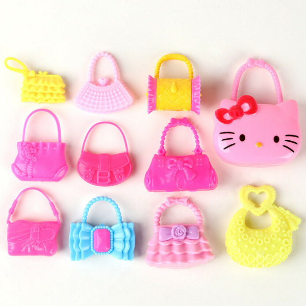 70pcs Items For Barbie Doll Jewellery Clothes Set Accessories Dresses Shoes