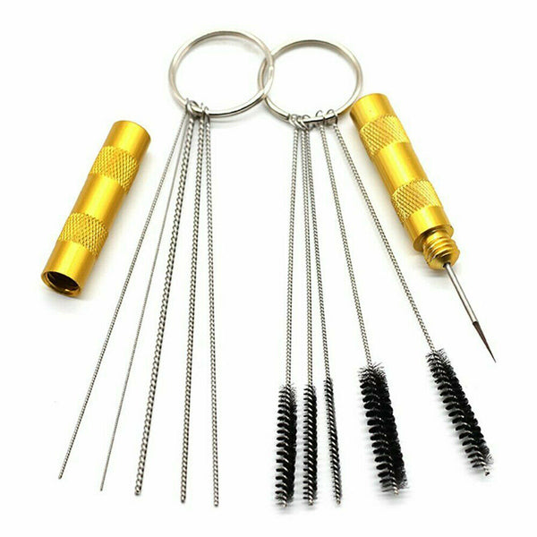 11pcs Airbrush Cleaning Needle Brush Accessories Kit for Spray Gun Cleaner