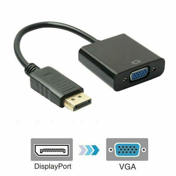 Displayport Display Port DP Male to VGA Female Video Converter Adapter Cable PC