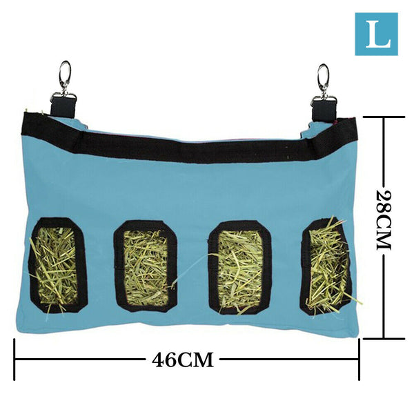 Rabbit Hay Bag Feeder Small Pet Rat Food Hanging Storage Feeding Pouch Slow Eat