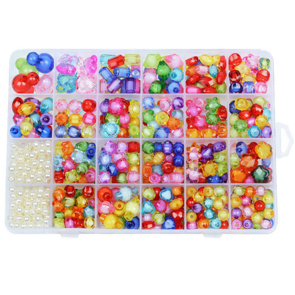 1200x Pop-Snap Beads Jewellery Wire Making Kits Necklace Bracelet DIY tools Toys