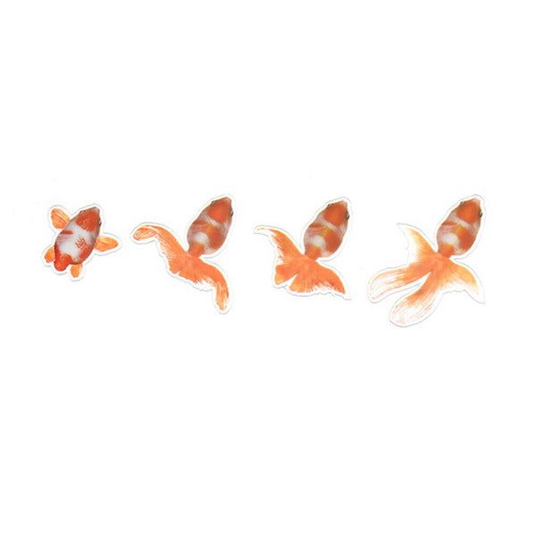 10Pcs Resin Painting Goldfish Sticker 3D Water Paint Clear Film DIY Decor Gift