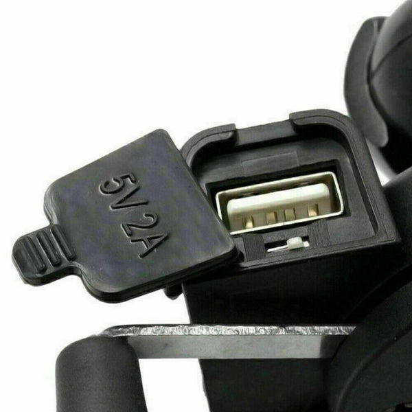 Universal X Shape Motorcycle Bike Car Mount Cellphone Holder USB Charger For GPS