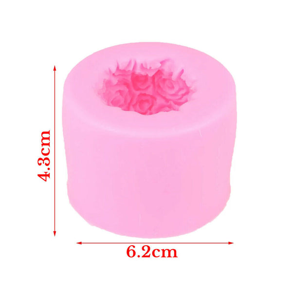 3D Silicone Candle Mold Rose Ball Aromatherapy Candle Soap Mould Craft Baking