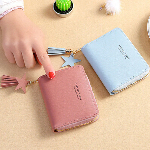 Women Wallet Short Small Coin Purse Ladies Folding Card Holder Card Leather AU