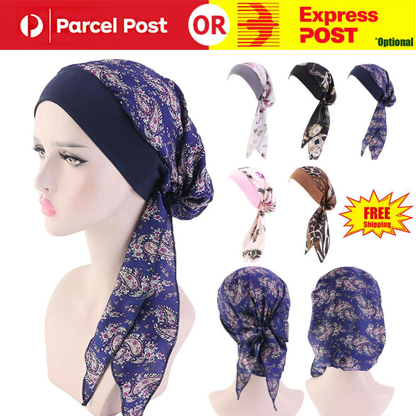 Womens Muslim Hijab Cancer Chemo Hat Turban Cap Cover Hair Loss Head Scarf Wrap