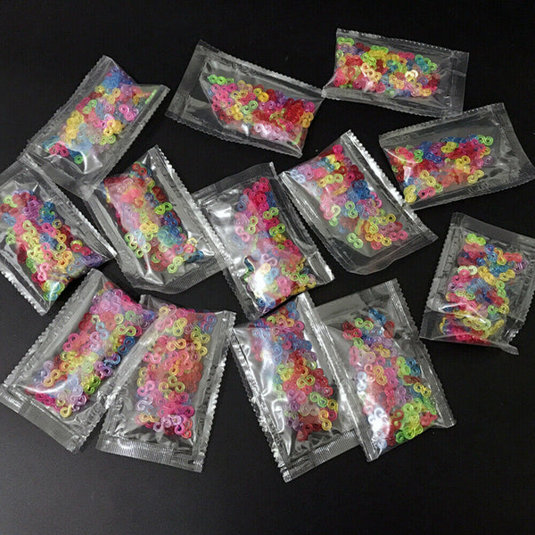 100Pcs S clips Loom Bands Plastic Refill Knit Kit DIY Ring Bracelet Gift Craft