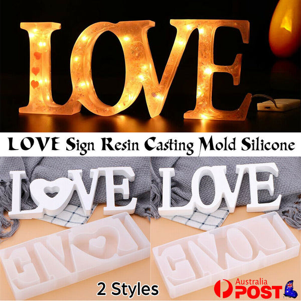 LOVE Sign Resin Casting Mold Silicone Jewelry Making Epoxy Mould Craft Tool DIY