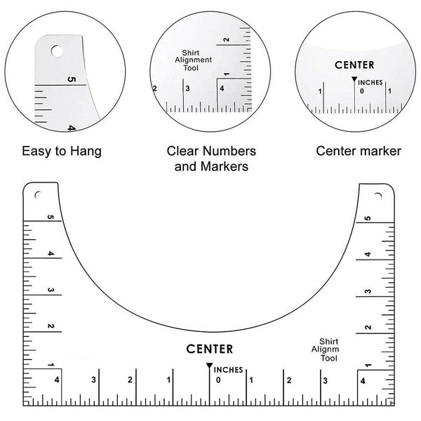 T-Shirt Alignment Tool - Ruler - Centering Tool Vinyl Heat Press Sublimation AU