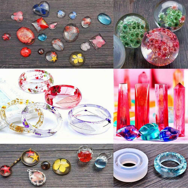 229 X DIY Jewelry Mould Handmade Crystal Glue Making Set Resin Silicone Mold Kit