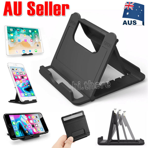 Desk Stand Folding Desktop Holder For Mobile Phone Tablet iPad iPhone Samsung