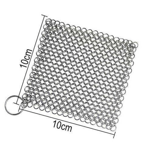 Stainless Steel Cast Iron Cleaner Chainmail Scrubber Cookware Home Kitchens Tool