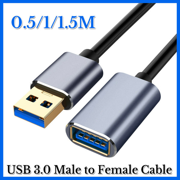 USB 3.0 Cable Super Speed USB Extension/Cable USB Data Extender Lead 0.5/1/1.5M